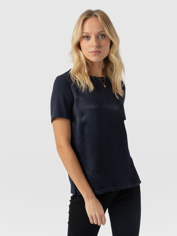 Rayner Contrast Tee - Navy