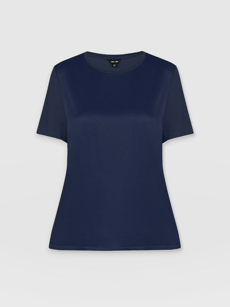 Rayner Contrast Tee - Navy