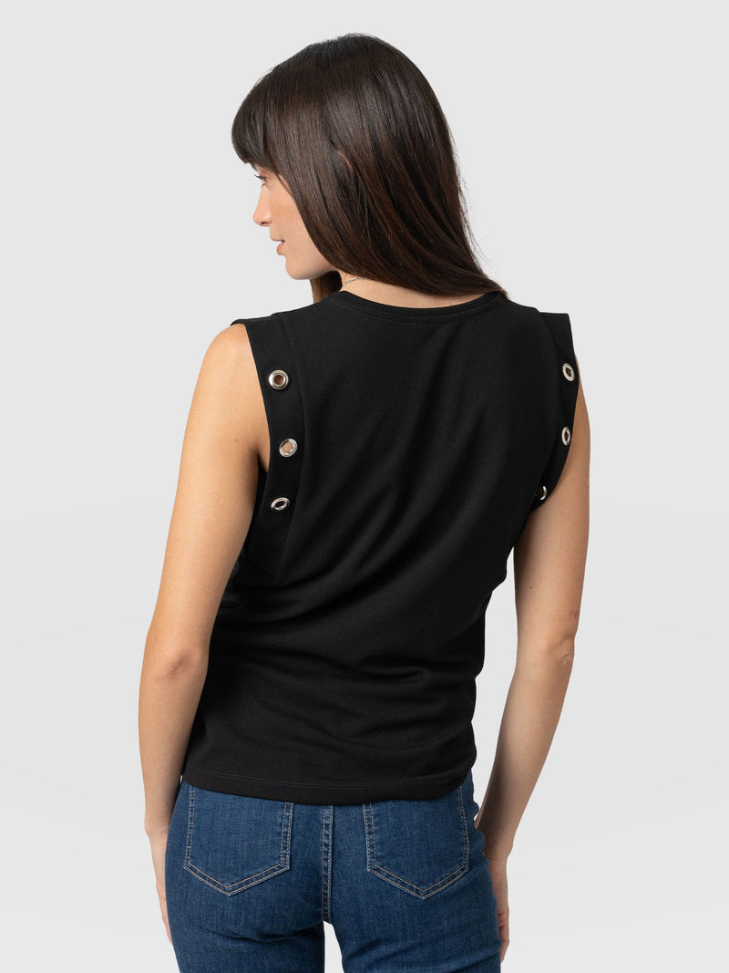 Rowan Tee - Black Eyelet