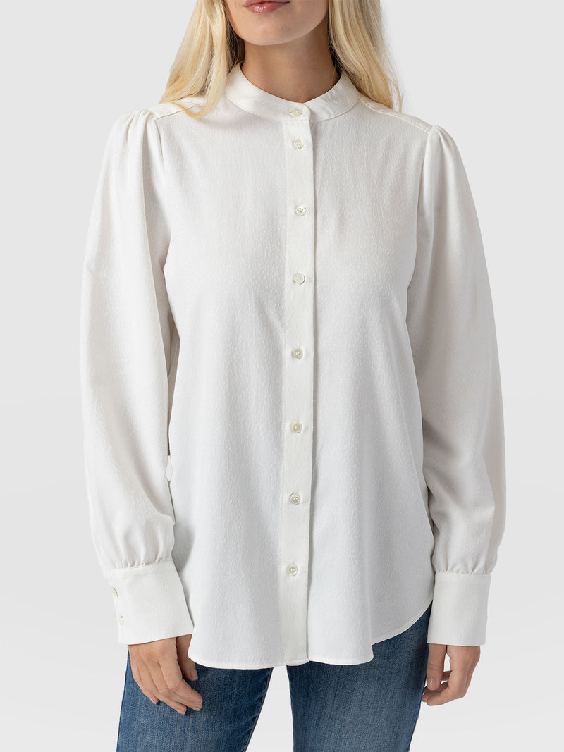 Paxton Pussybow Blouse - Cream