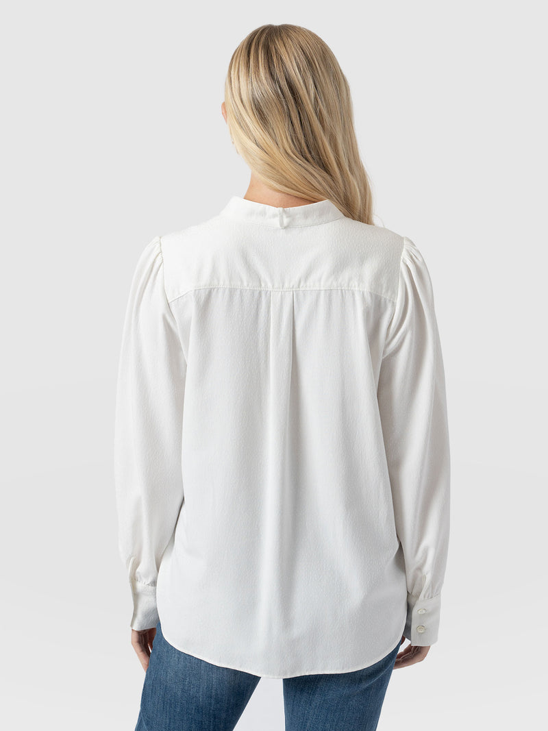 Paxton Pussybow Blouse - Cream