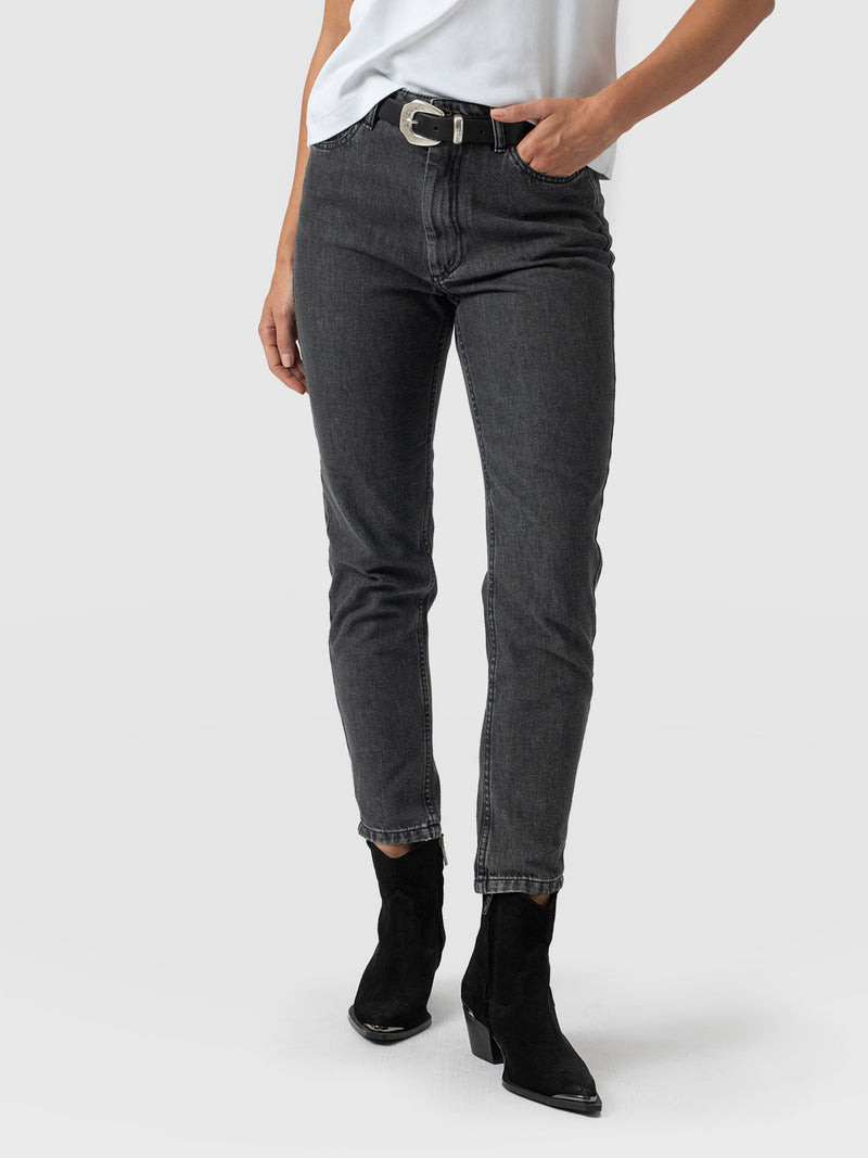 Slim Mom Jeans - Black