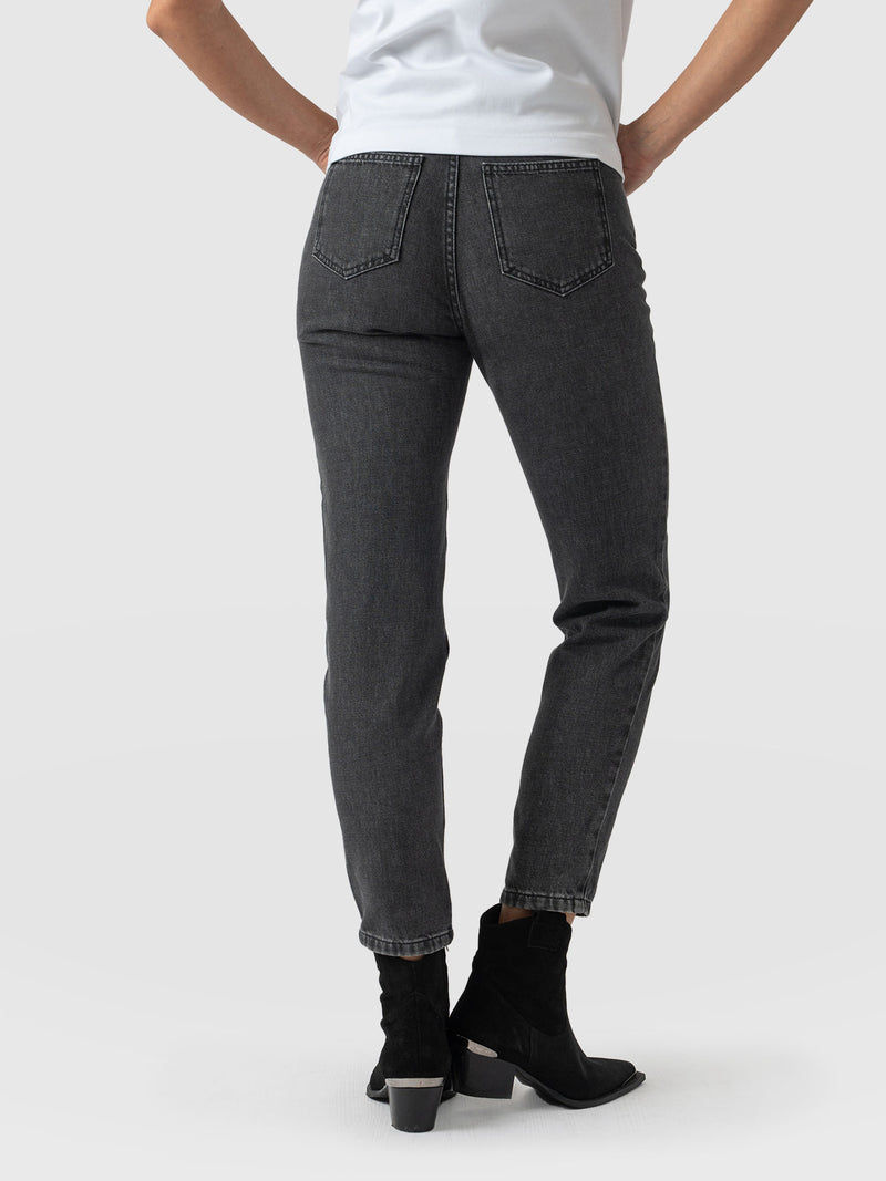 Slim Mom Jeans - Black