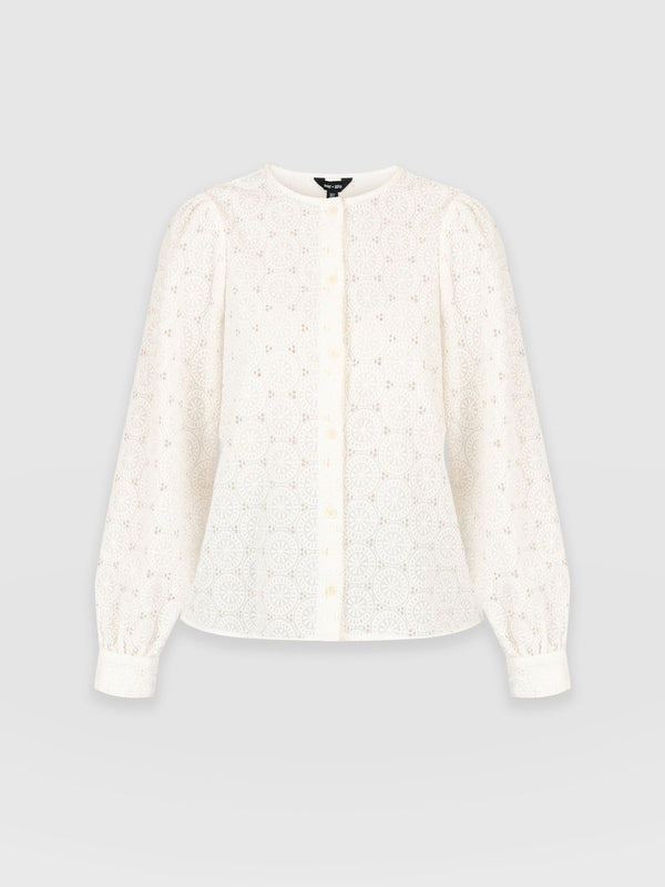 Tabitha Blouse - Cream Broderie