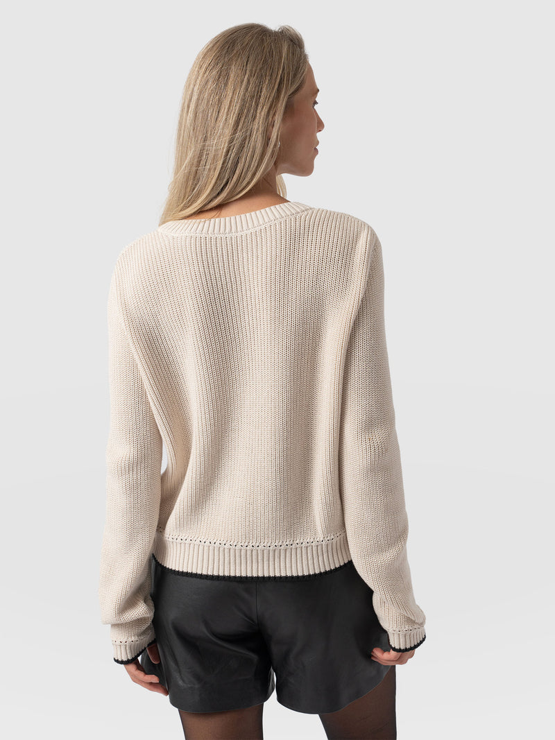 Remy Crop Jumper - Cream