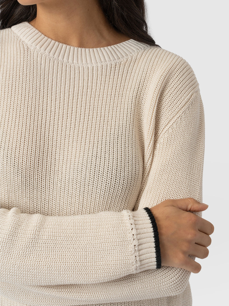 Remy Crop Jumper - Cream