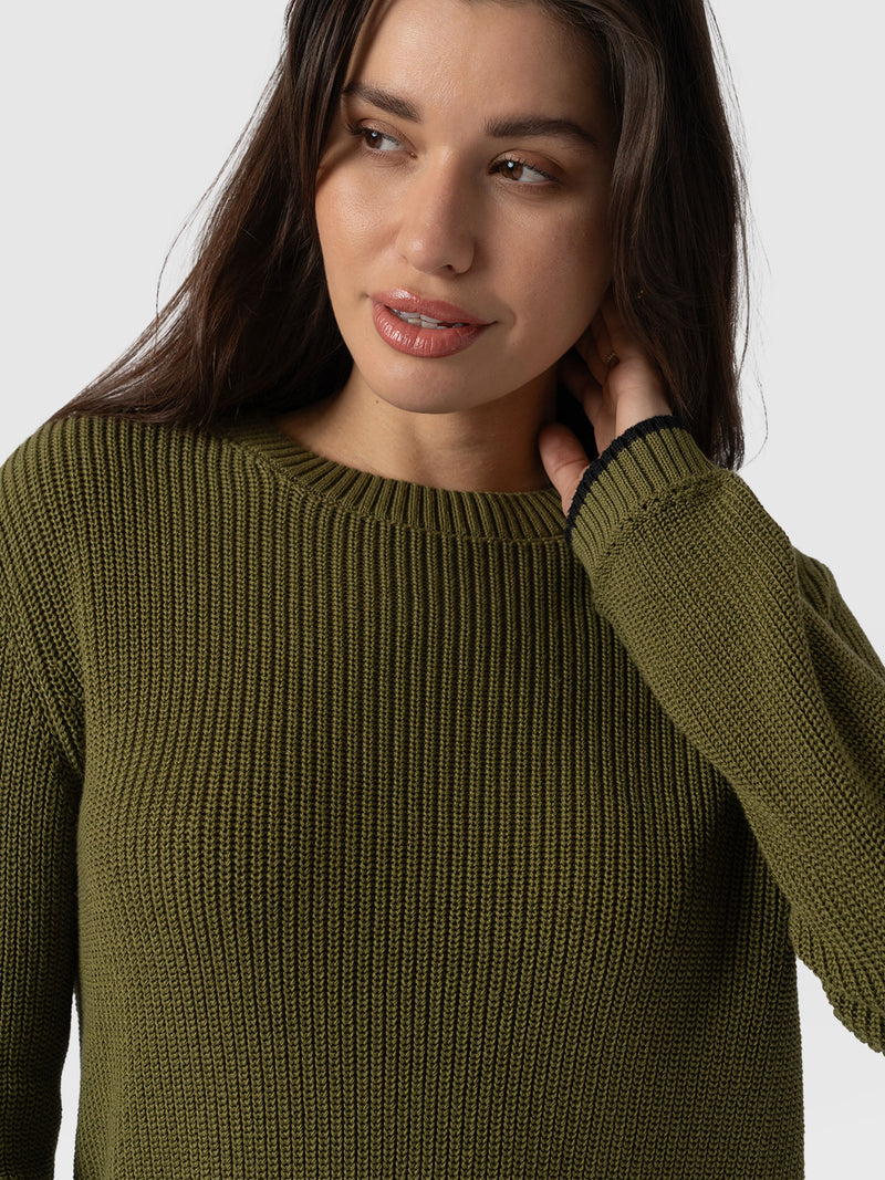 Remy Crop Jumper - Khaki