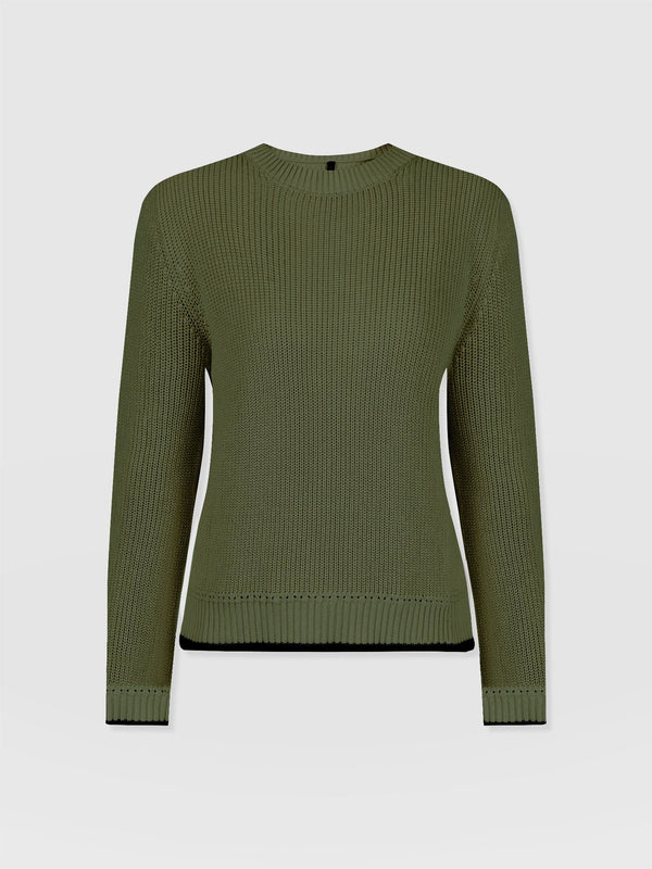 Remy Crop Jumper - Khaki