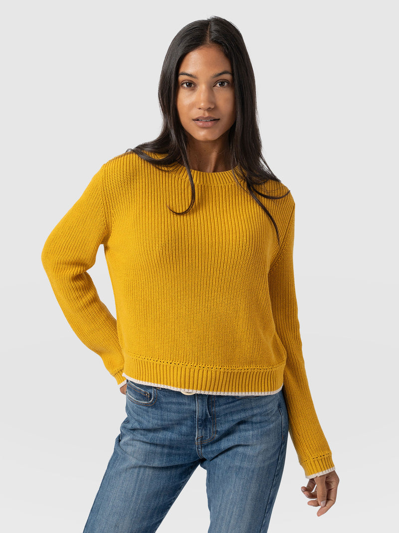 Remy Crop Jumper - Yellow