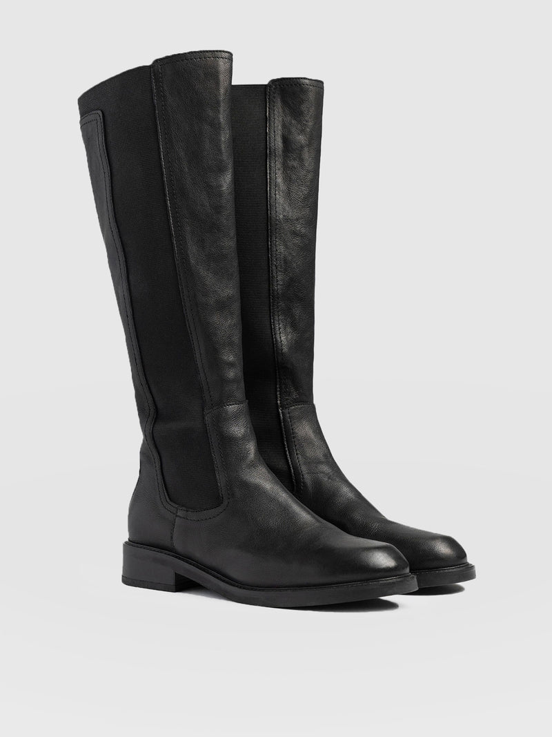 Evelyn Knee High Boot - Black