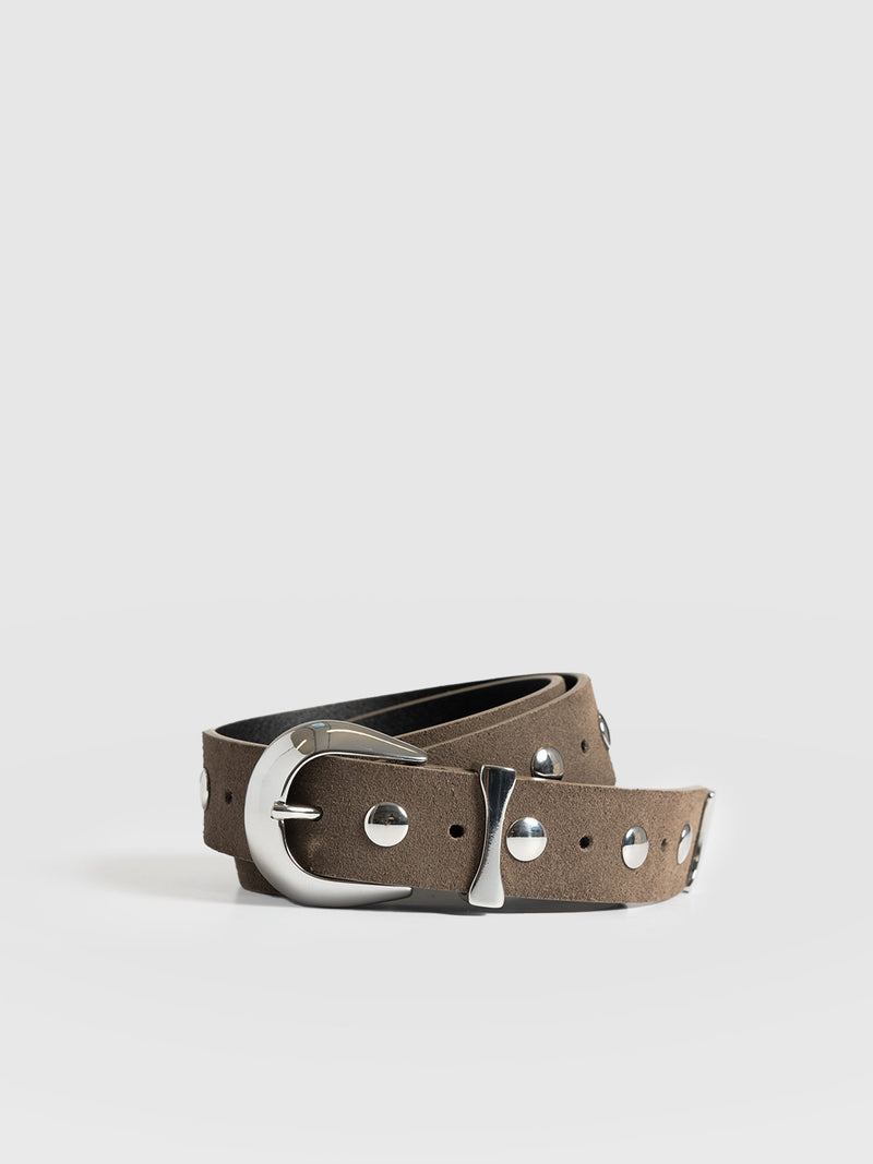 Roxie Studded Belt - Taupe