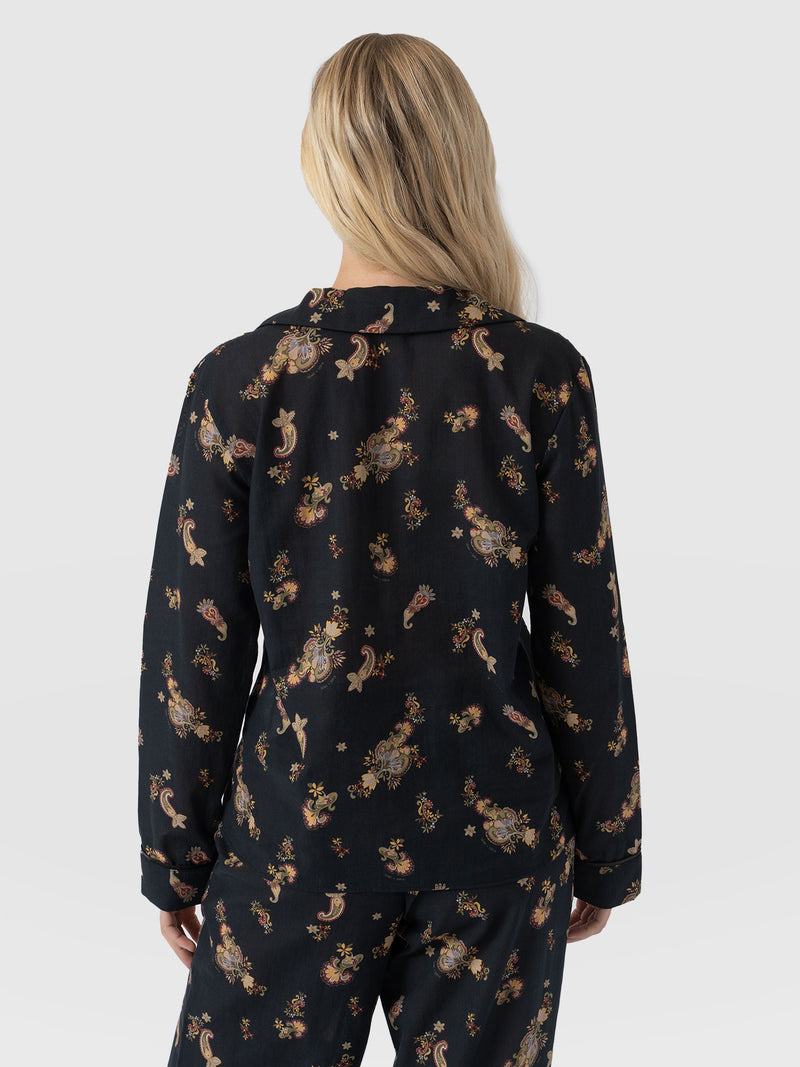 Norah Loungewear Set - Black Paisley