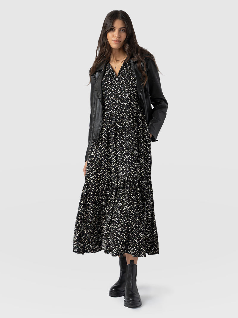 Greenwich Dress - Black Spot Tencel