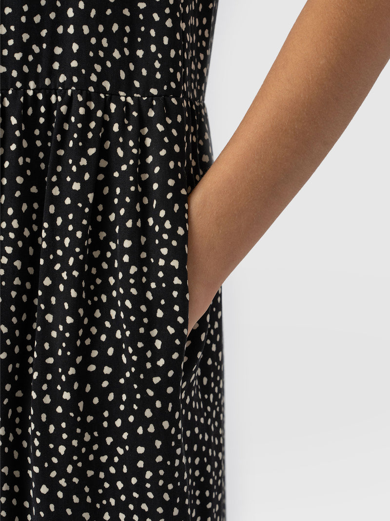 Greenwich Dress - Black Spot Tencel