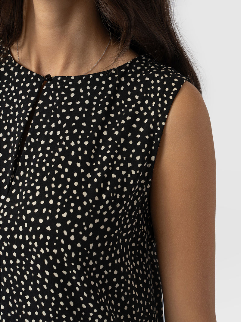 Greenwich Dress - Black Spot Tencel