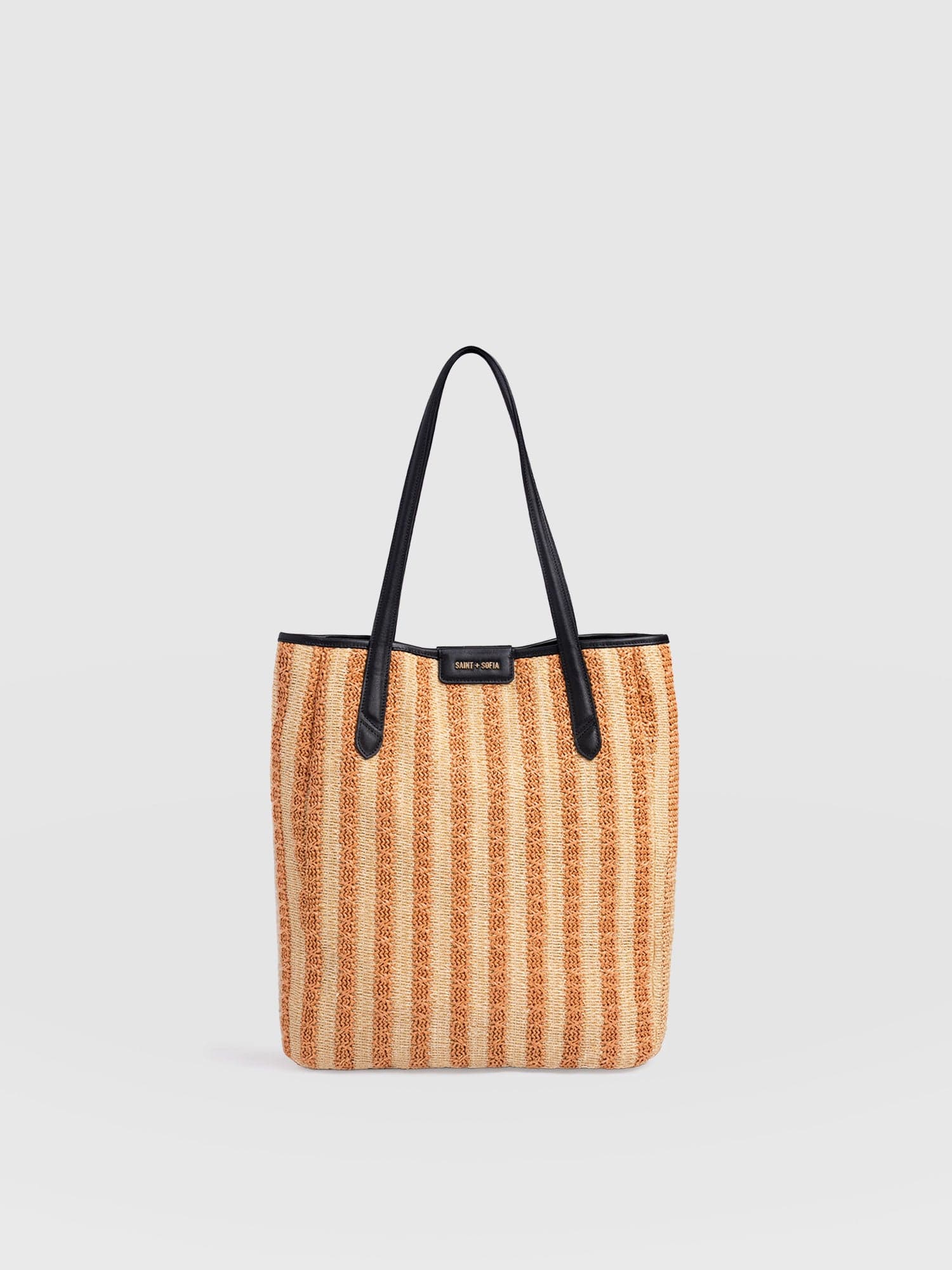 Stella Shopper Bag - Orange Raffia