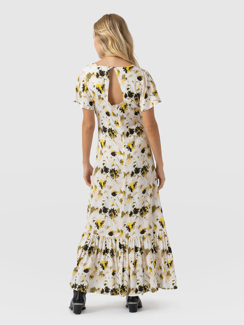 Primrose Dress - White Daisy Floral