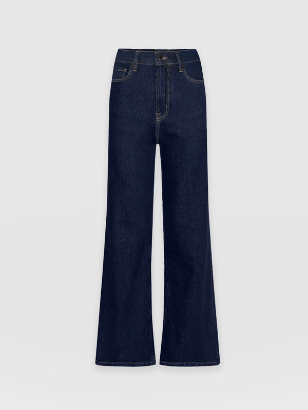 Wide Leg Jeans - Indigo Blue