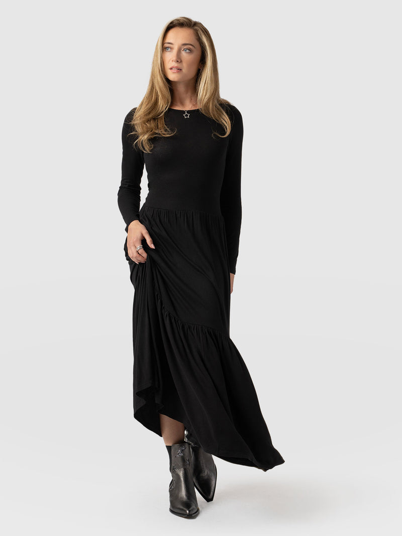 Greenwich Dress Long Sleeve - Black