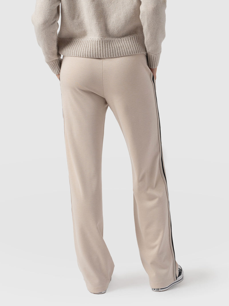 Runway Pant - Light Beige - Gold Lurex Stripe