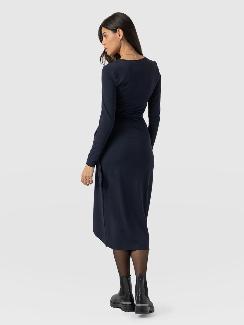 Amelia Wrap Dress - Navy