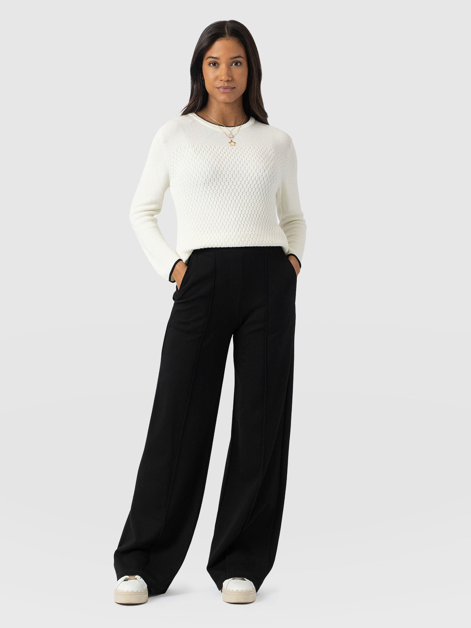Keller Wide Leg Pant - Black