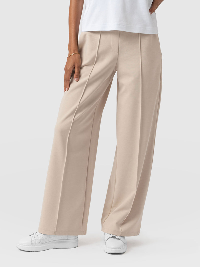 Keller Wide Leg Pant - Light Beige