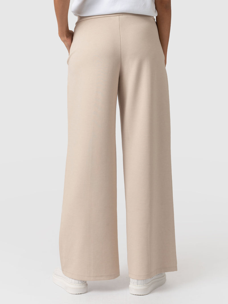 Keller Wide Leg Pant - Light Beige