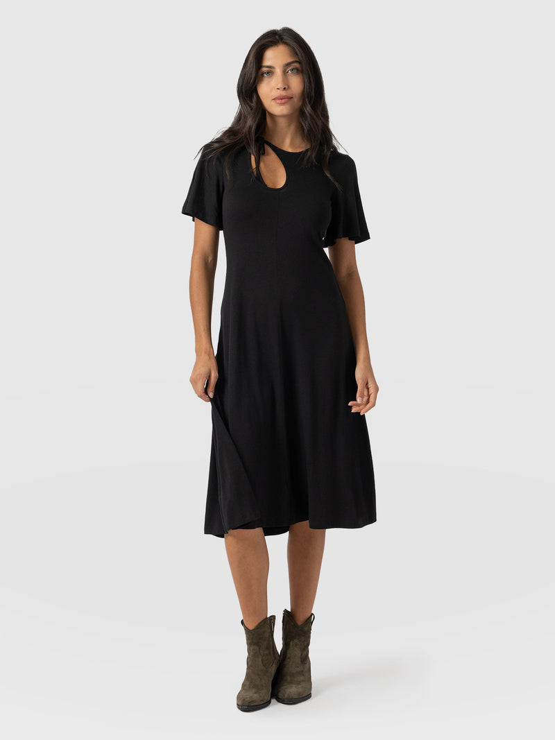 Freya Tie Dress - Black