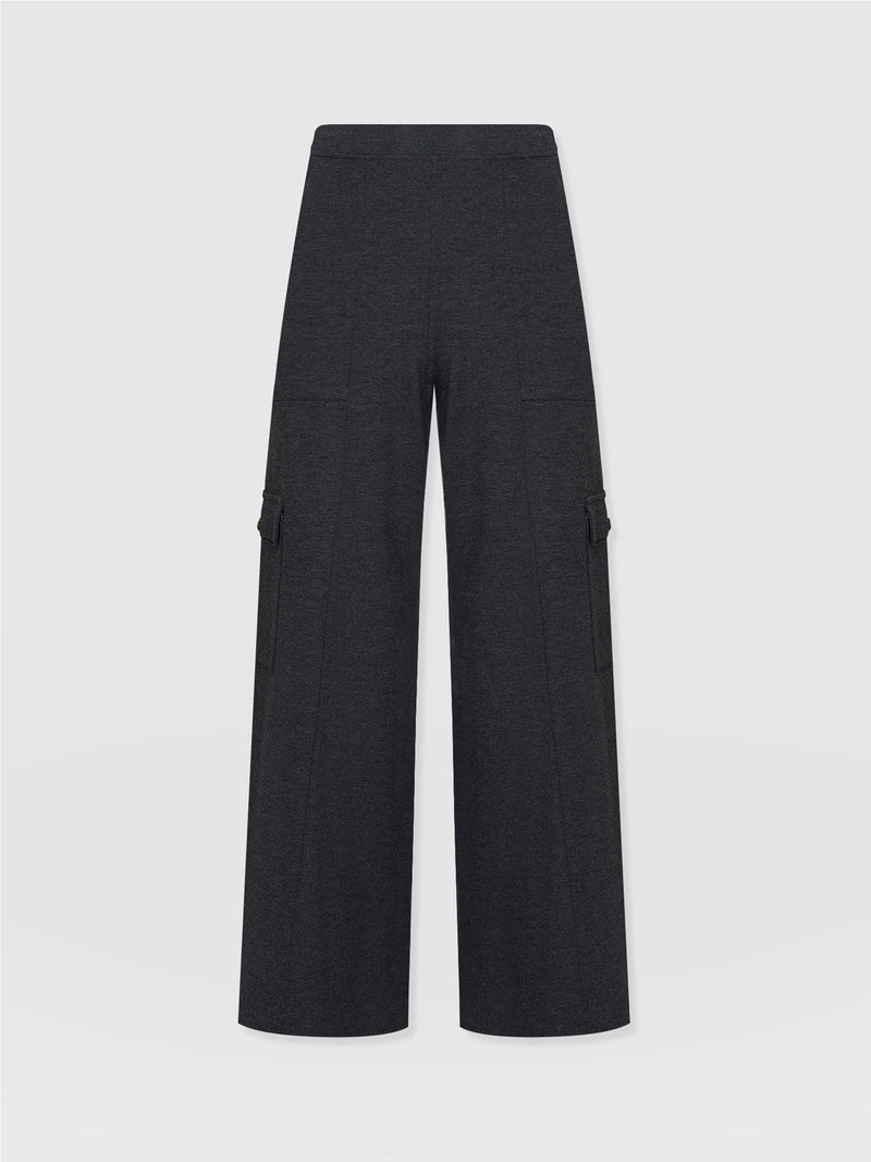 Cargo Chelsea Wide Leg Pant - Charcoal