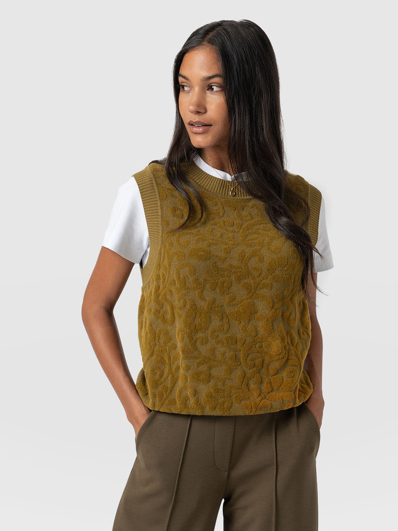 Wren Sleeveless Knit - Olive