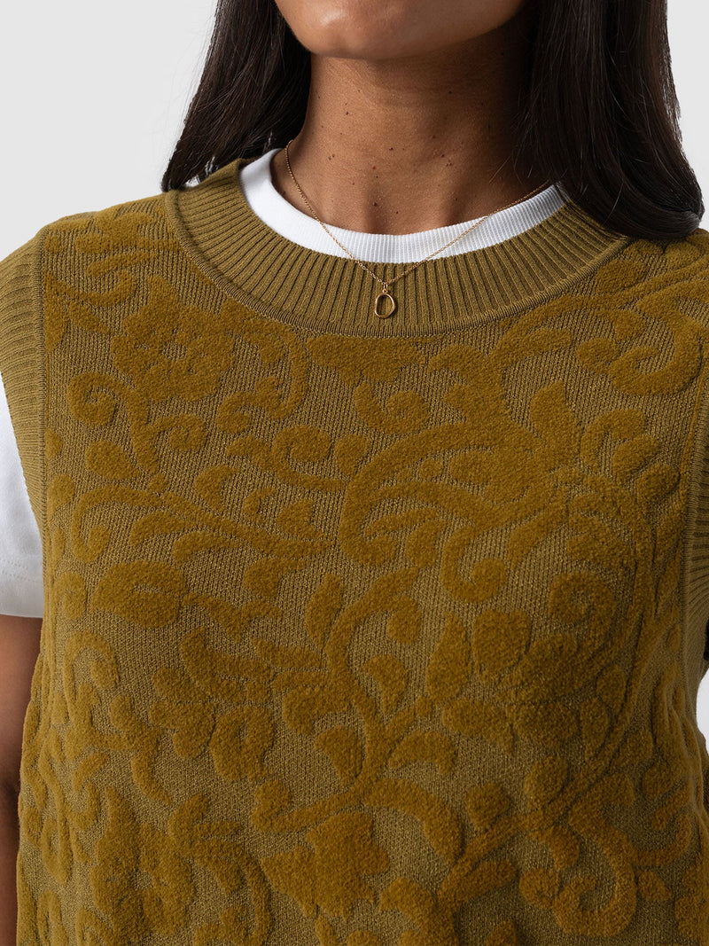 Wren Sleeveless Knit - Olive