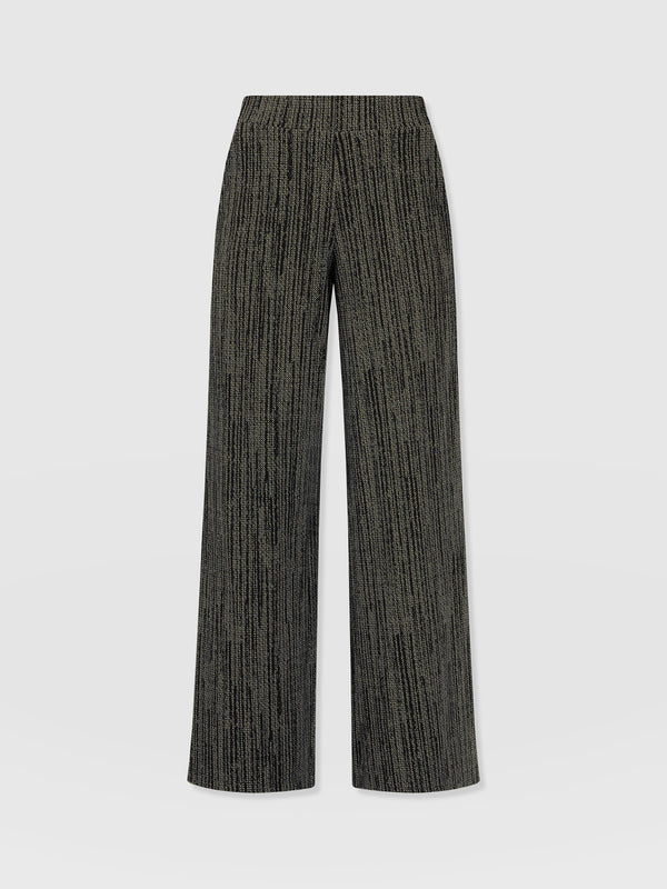 Keller Wide Leg Pant - Green Pixel