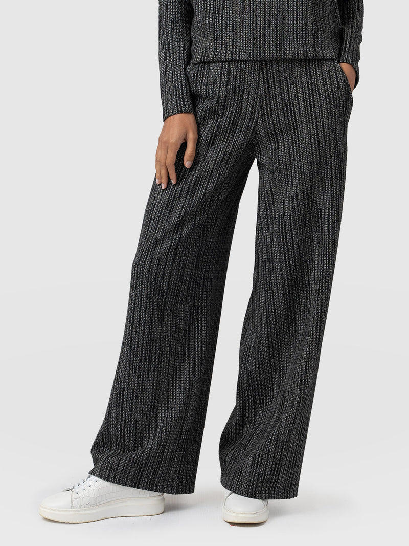 Keller Wide Leg Pant - Grey/Black