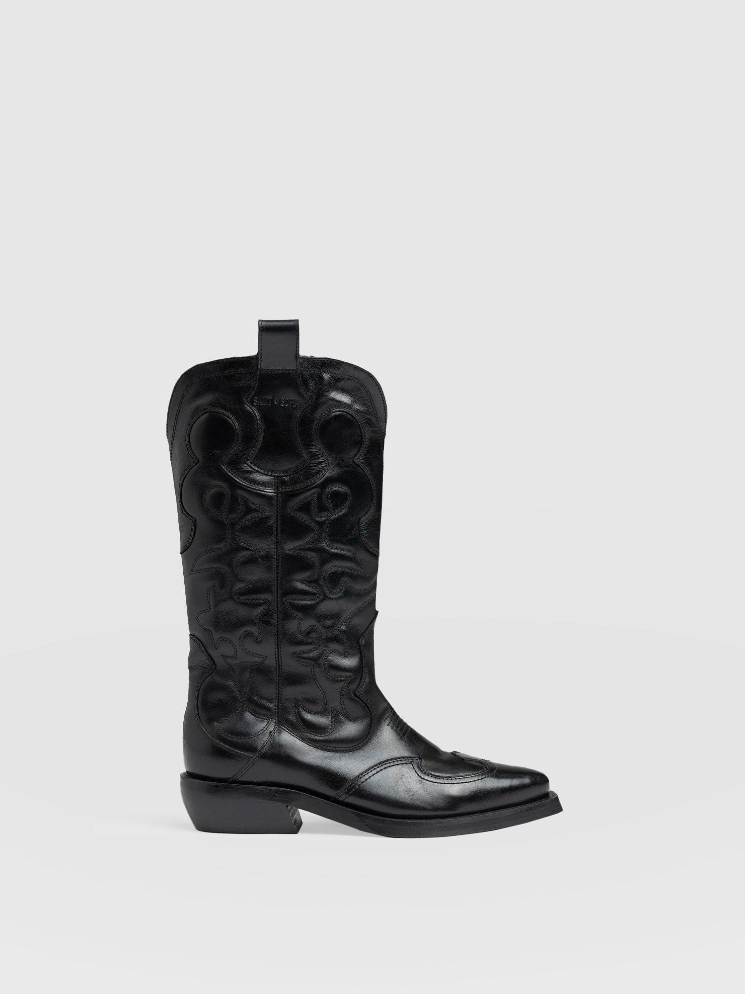 Kansas Western Boot - Black