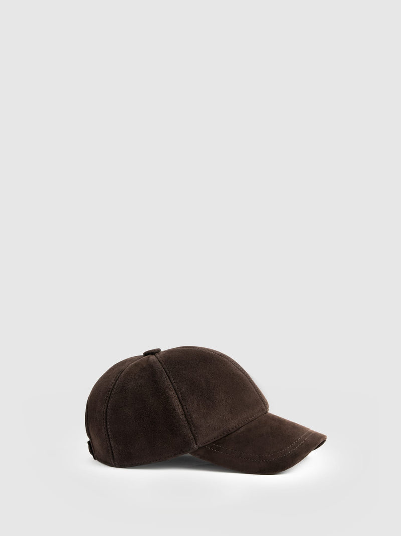 Avalon Baseball Cap - Chocolate Suede