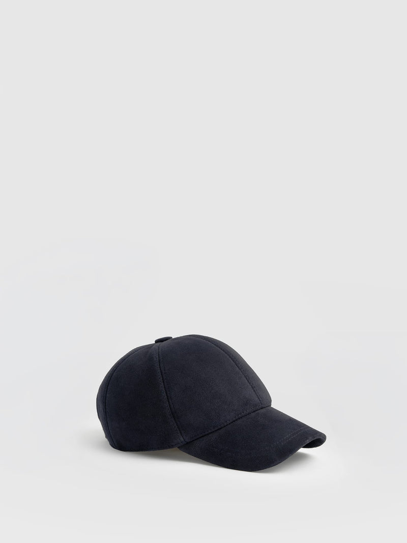Avalon Baseball Cap - Navy Suede