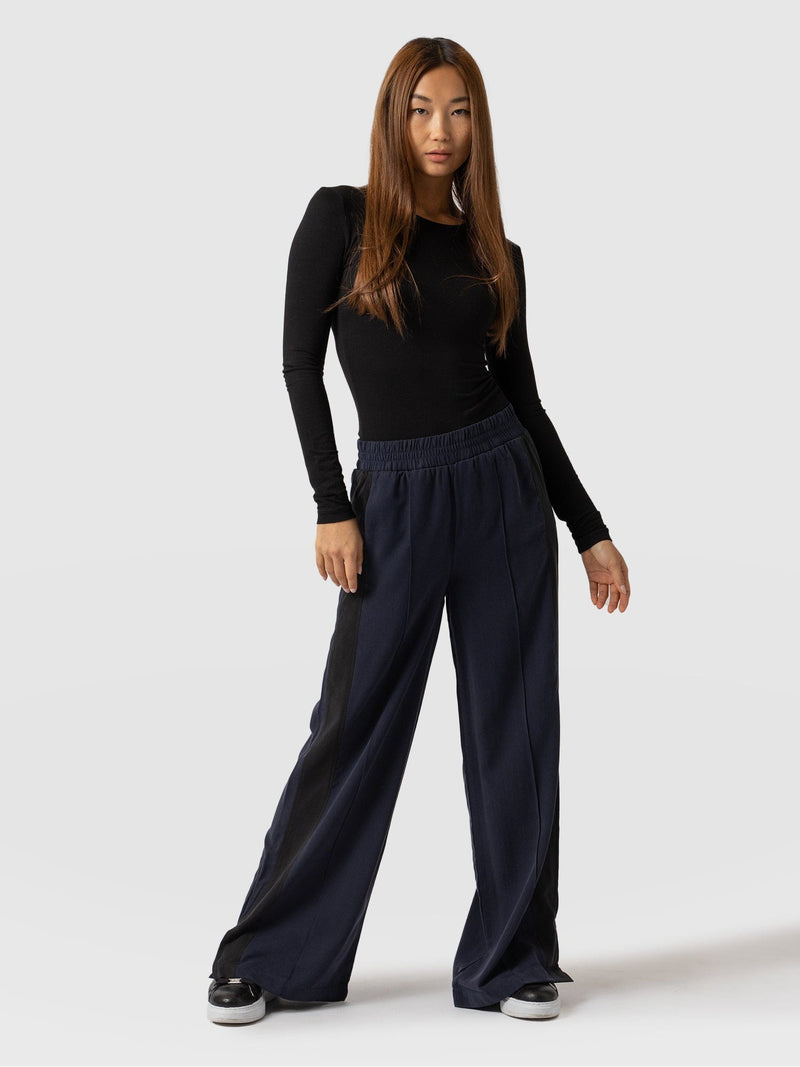 Adaline Wide Leg Pant Navy - Women's Trousers | Saint + Sofia® EU