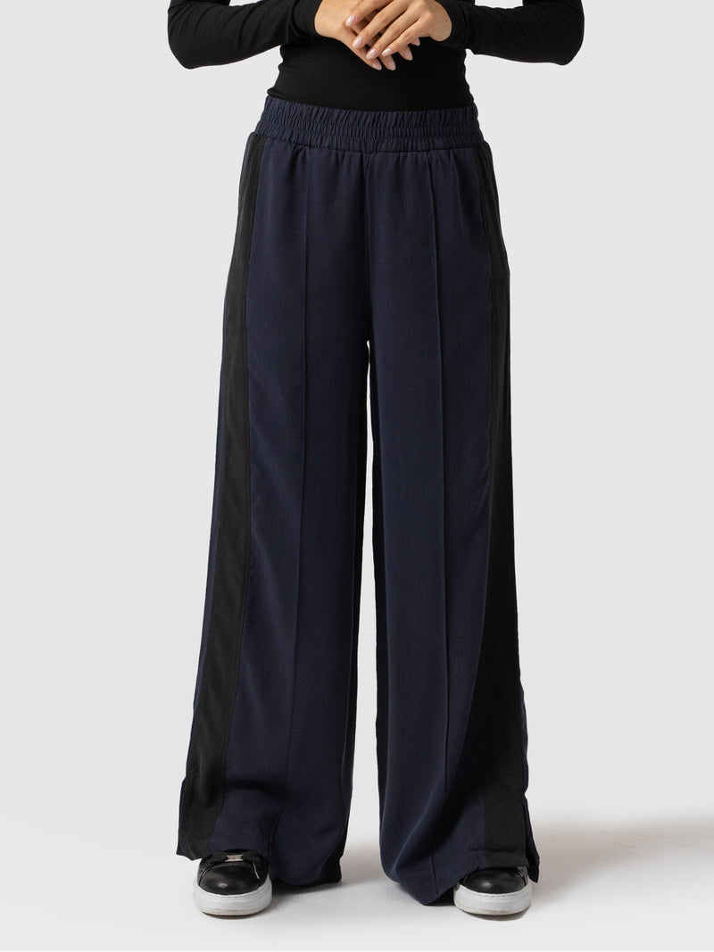 Adaline Wide Leg Pant Navy - Women's Trousers | Saint + Sofia® EU