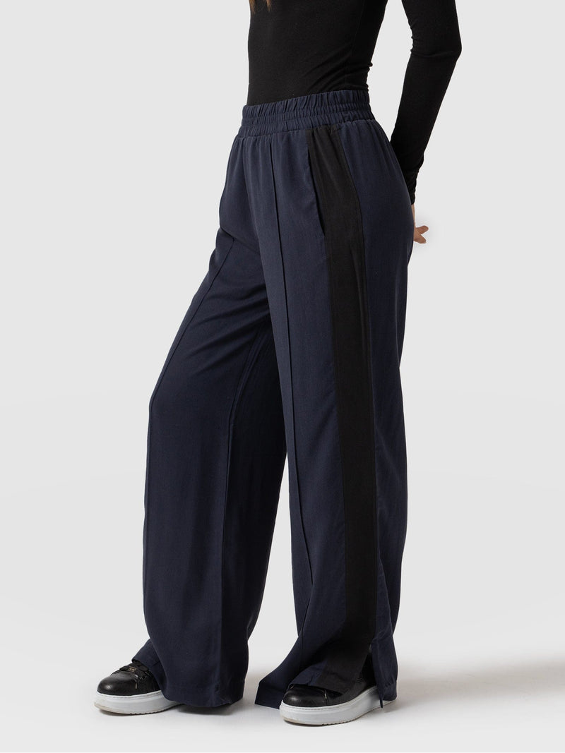 Adaline Wide Leg Pant Navy - Women's Trousers | Saint + Sofia® EU