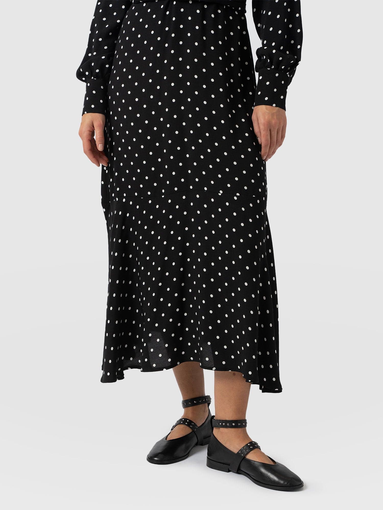 Adaline Zip Up Dress - Black Polka Dot - Women's Dresses | Saint + Sofia® EU