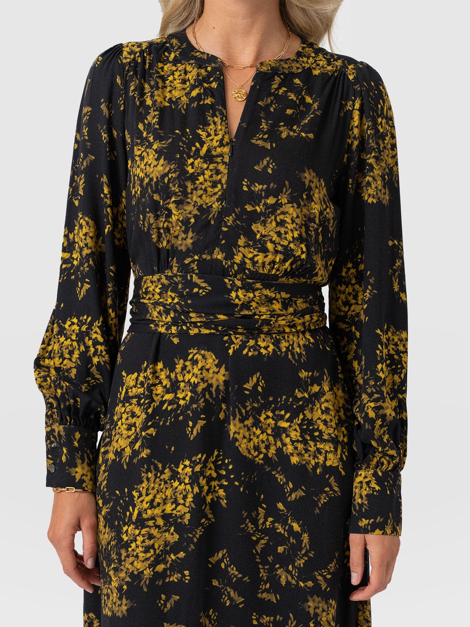 Adaline Zip Up Dress - Yellow Mimosa - Women's Dresses | Saint + Sofia® EU