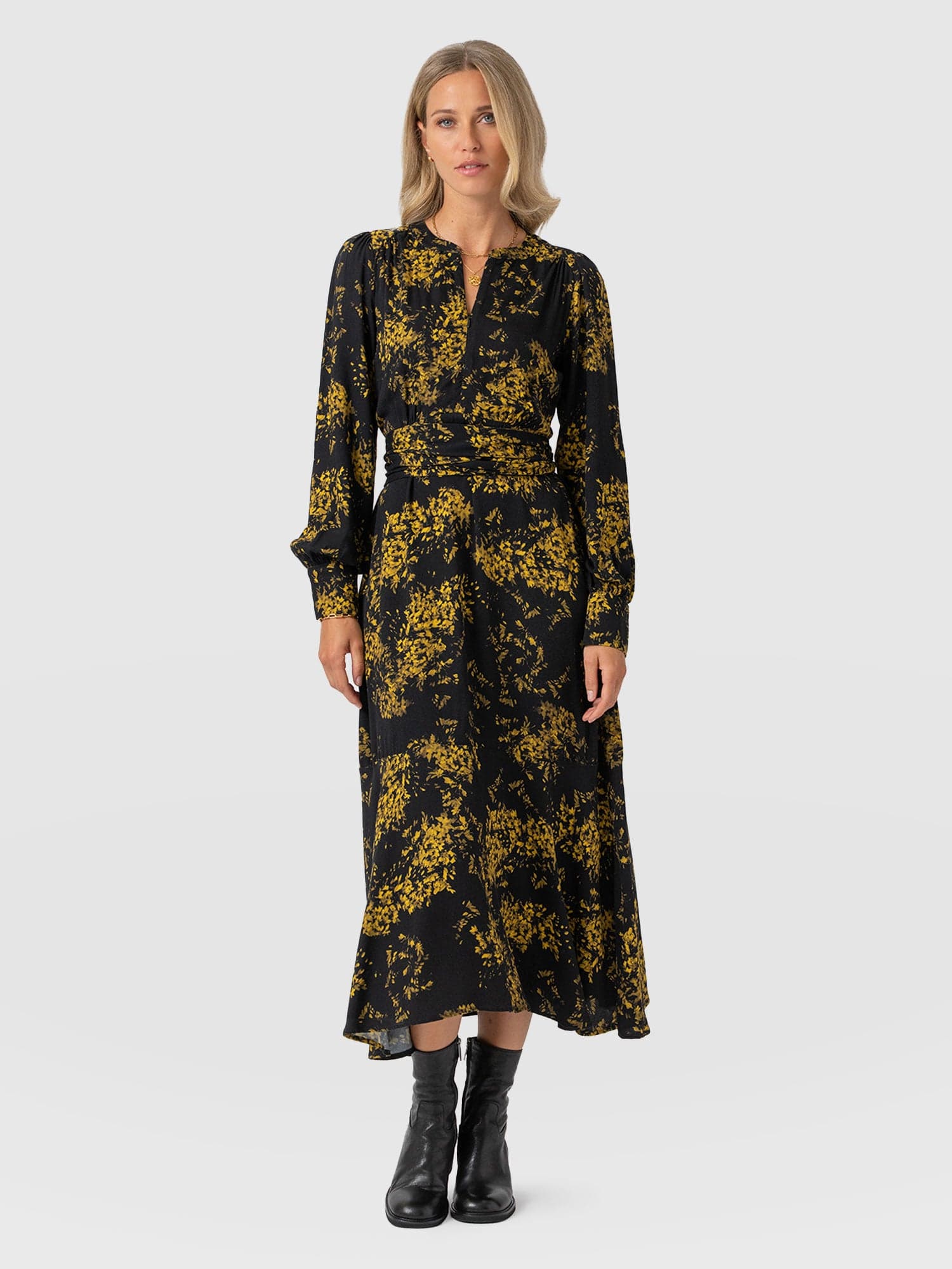 Adaline Zip Up Dress - Yellow Mimosa - Women's Dresses | Saint + Sofia® EU