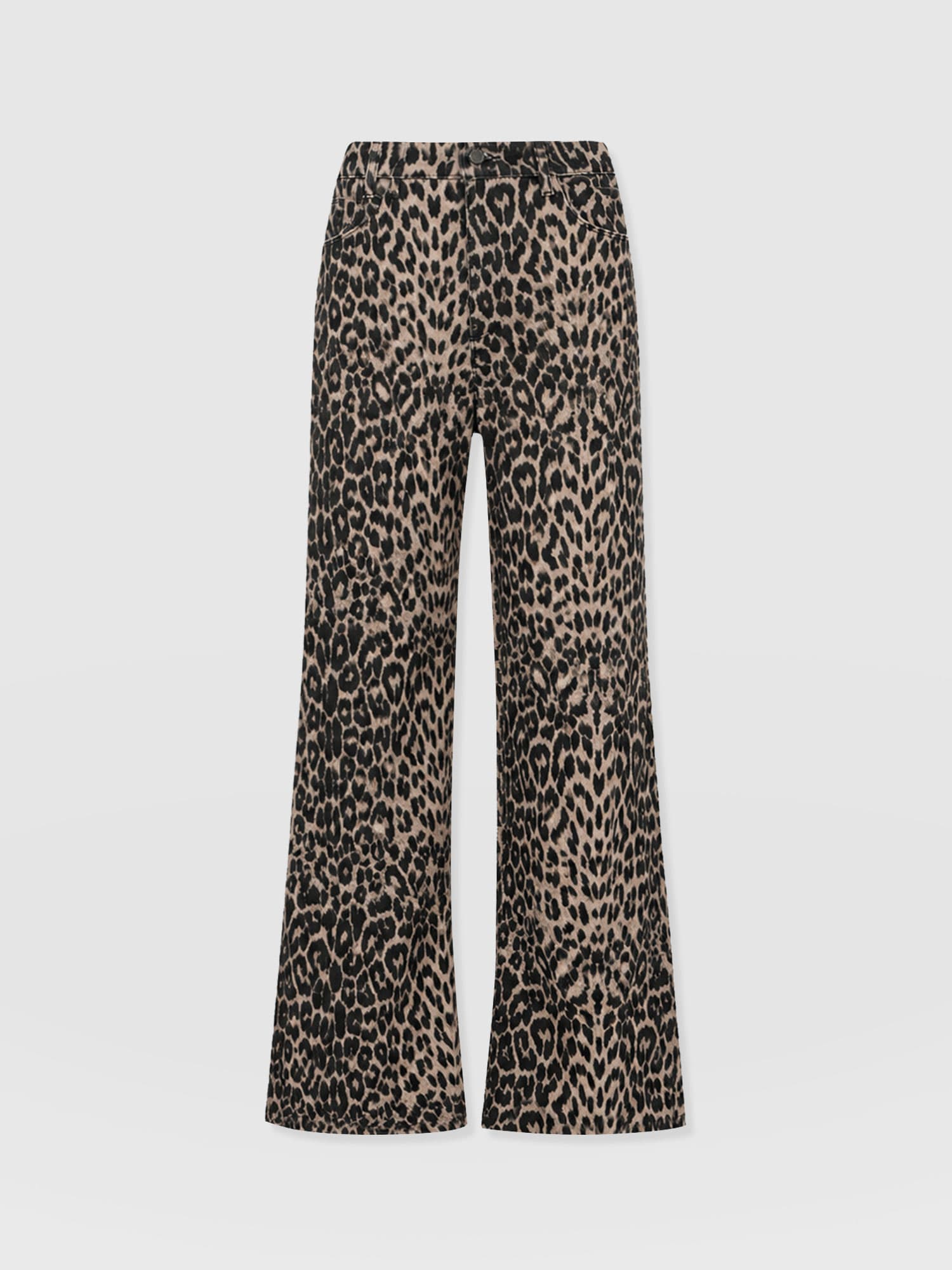 Adjustable Wide Leg Jean - Leopard - Women's Jeans | Saint and Sofia® EU