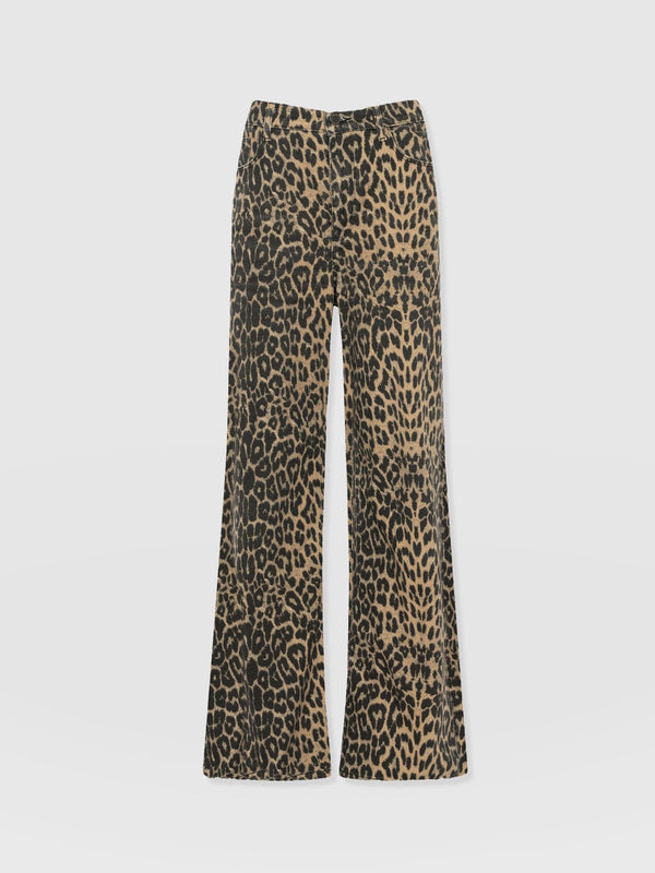 Adjustable Wide Leg Jean - Leopard - Women's Jeans | Saint + Sofia® EU