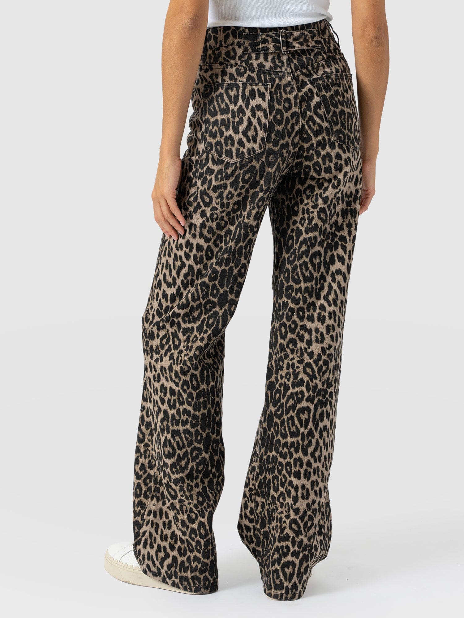 Adjustable Wide Leg Jean - Leopard - Women's Jeans | Saint + Sofia® EU