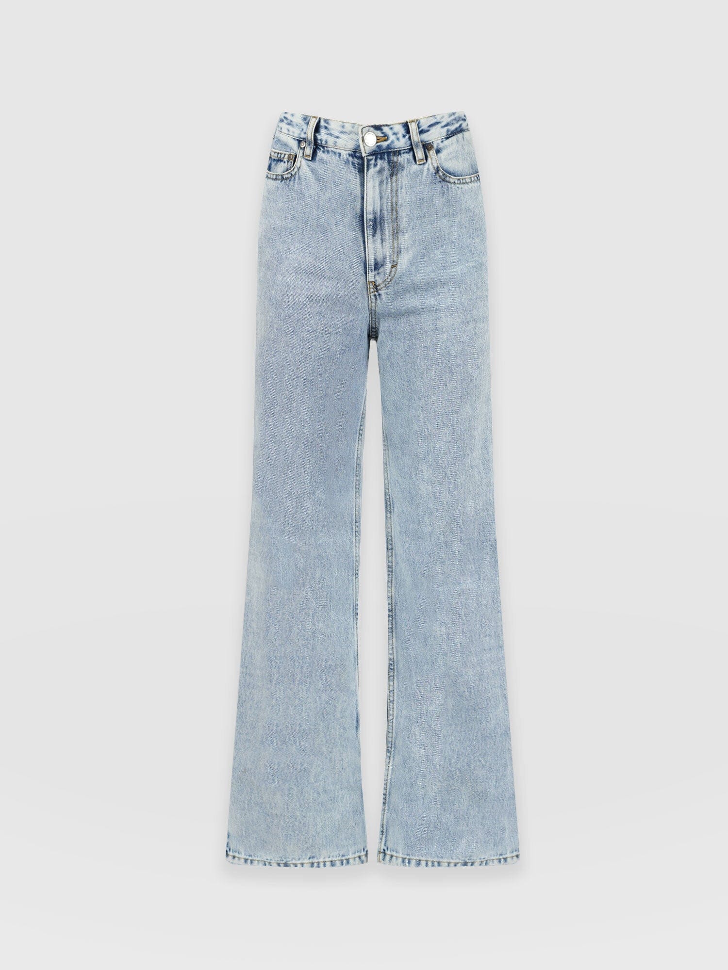 Adjustable Wide Leg Jeans Pale Blue - Women's Jeans | Saint + Sofia® EU