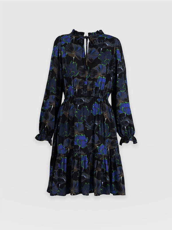 Alara Mini Dress Blue Flora - Women's Dresses |  Saint + Sofia® EU