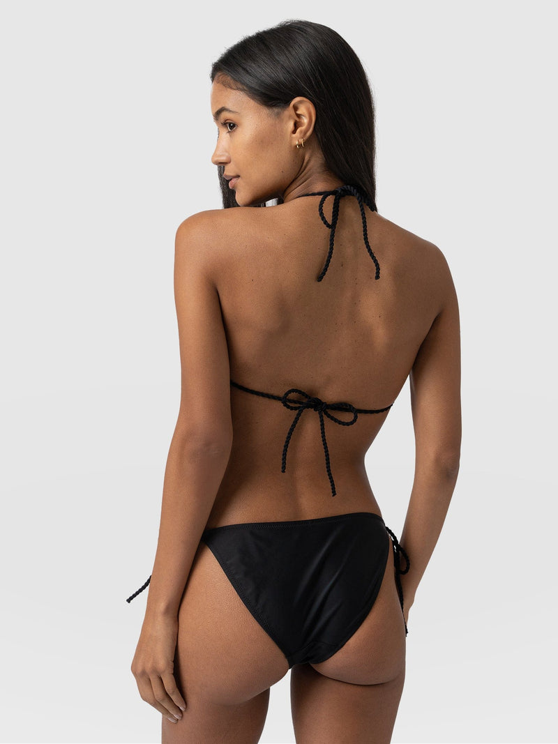 Alba Tie Side Bikini Bottom Black - Women's Swimwear | Saint + Sofia® EU