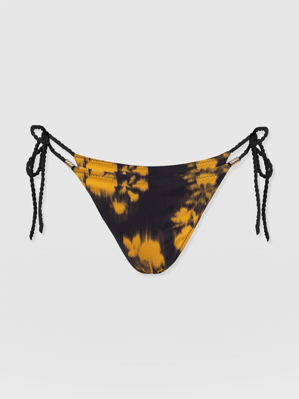Alba Tie Side Bikini Bottom - Yellow Fade Floral - Women's Swimwear | Saint + Sofia® EU